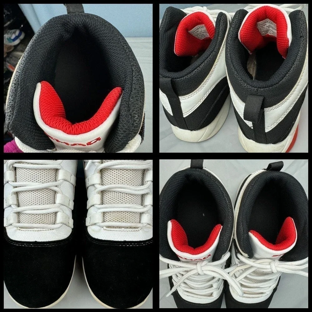 Shaq Basketball Retro Athletic Sneakers Shoes‎ Red Black White Size Youths 5.5 D